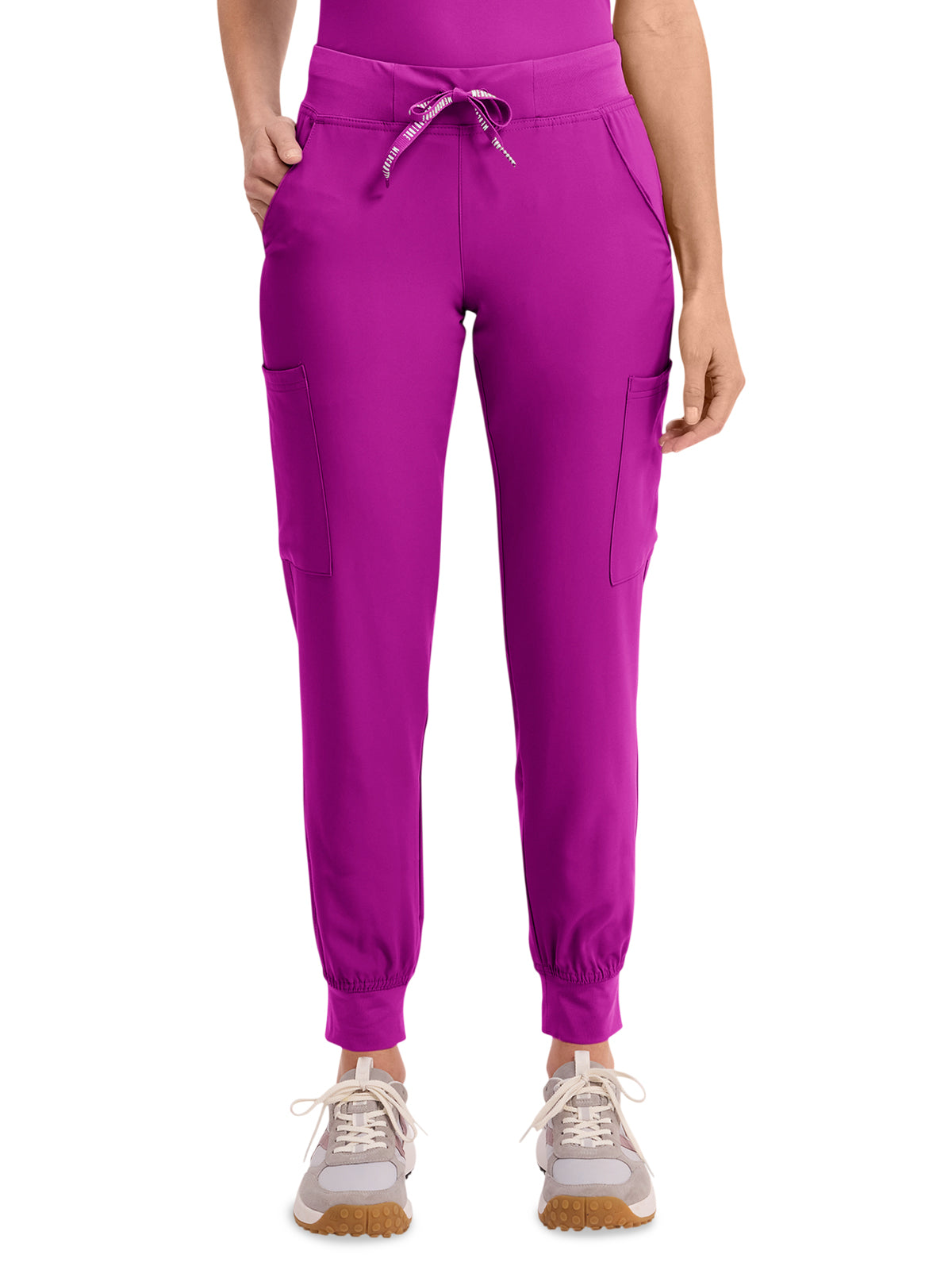 Women's 6-Pocket Jersey-Knit Waistband Jogger Pant - 2711 - Back To The Fuschia