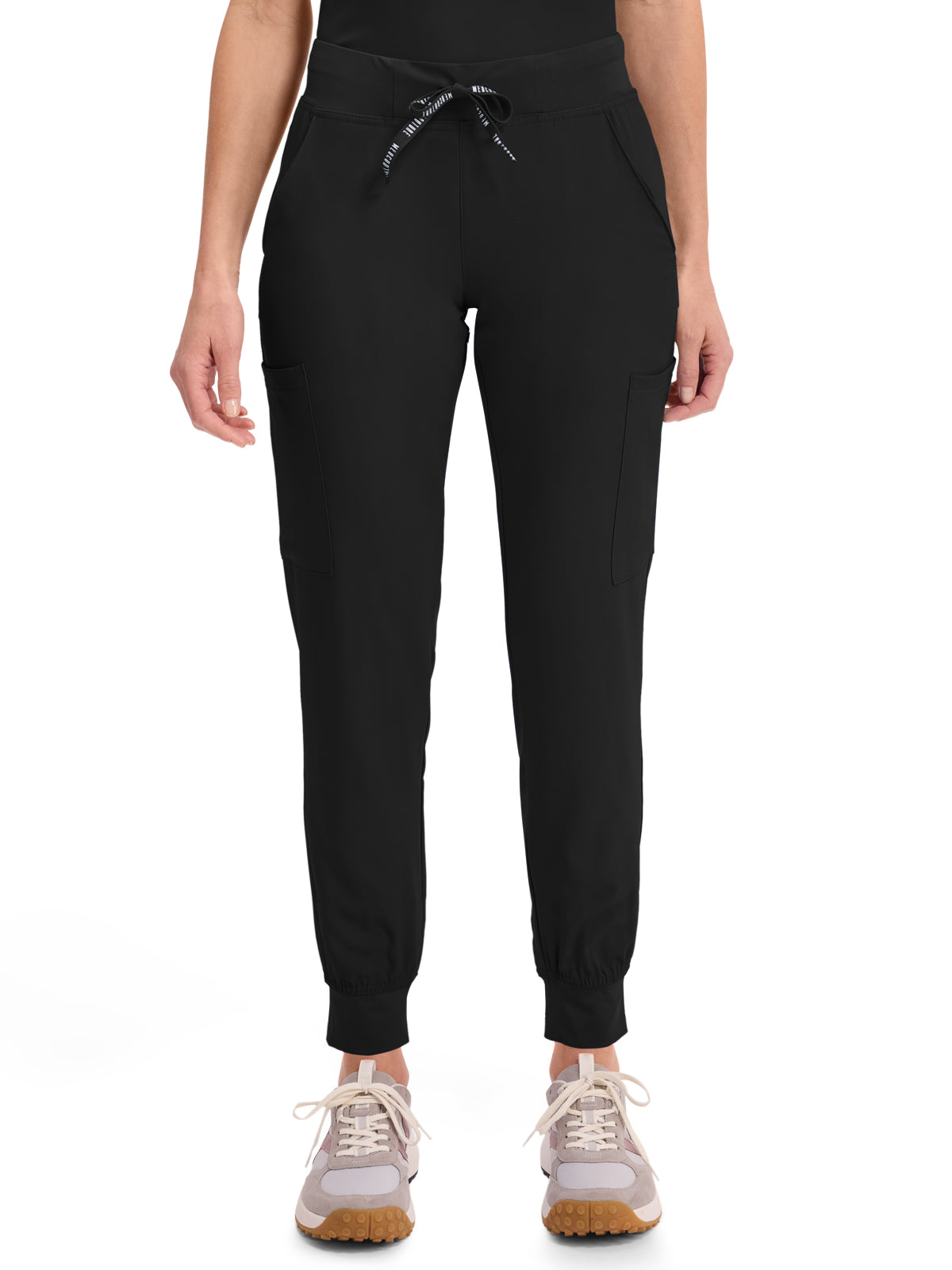 Women's 6-Pocket Jersey-Knit Waistband Jogger Pant - 2711 - Black