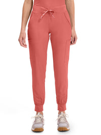 Women's 6-Pocket Jersey-Knit Waistband Jogger Pant - 2711 - Coral