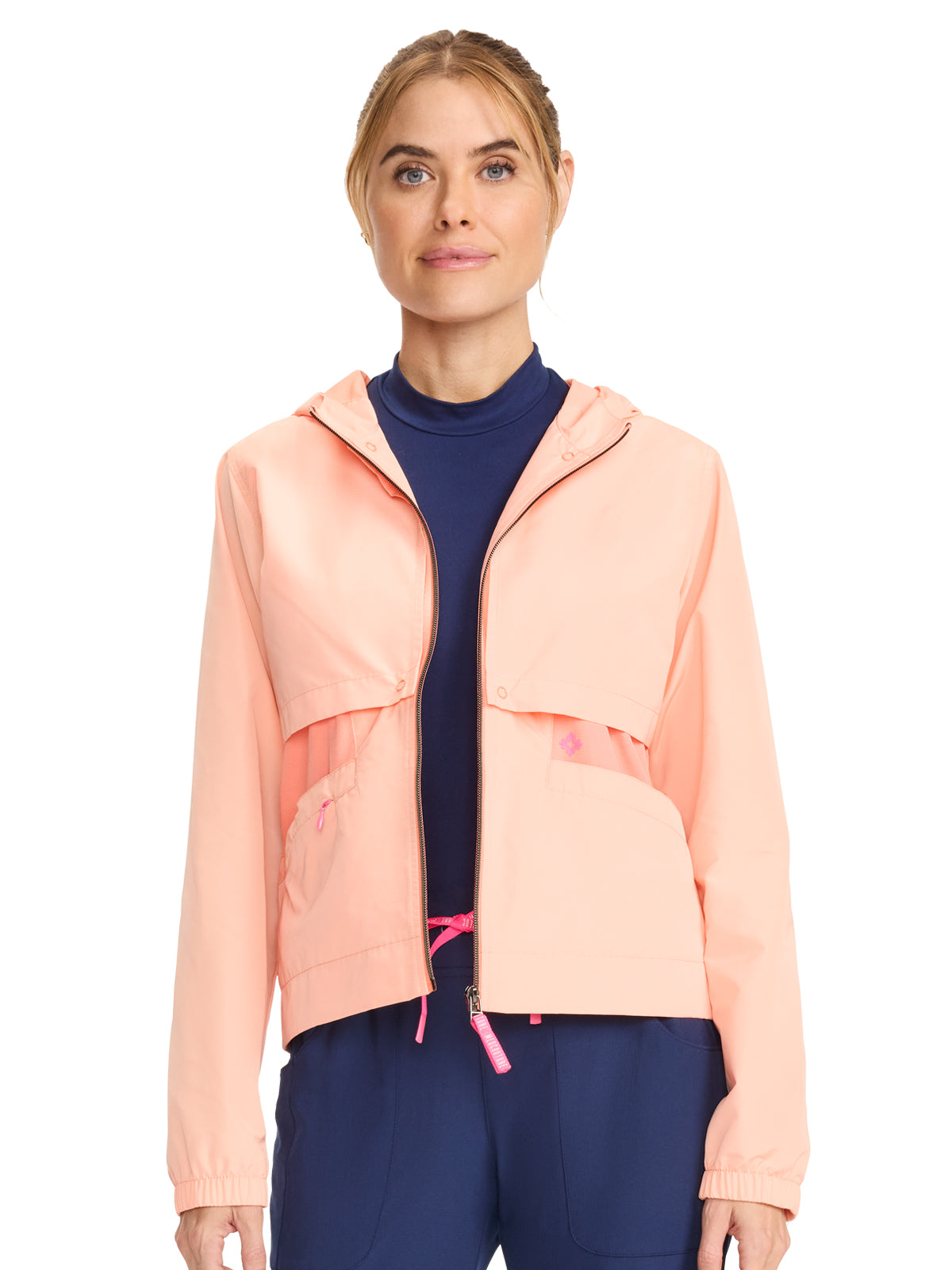 Women's 3-Pocket Convertible Windbreaker Jacket - 302 - Coral Fusion