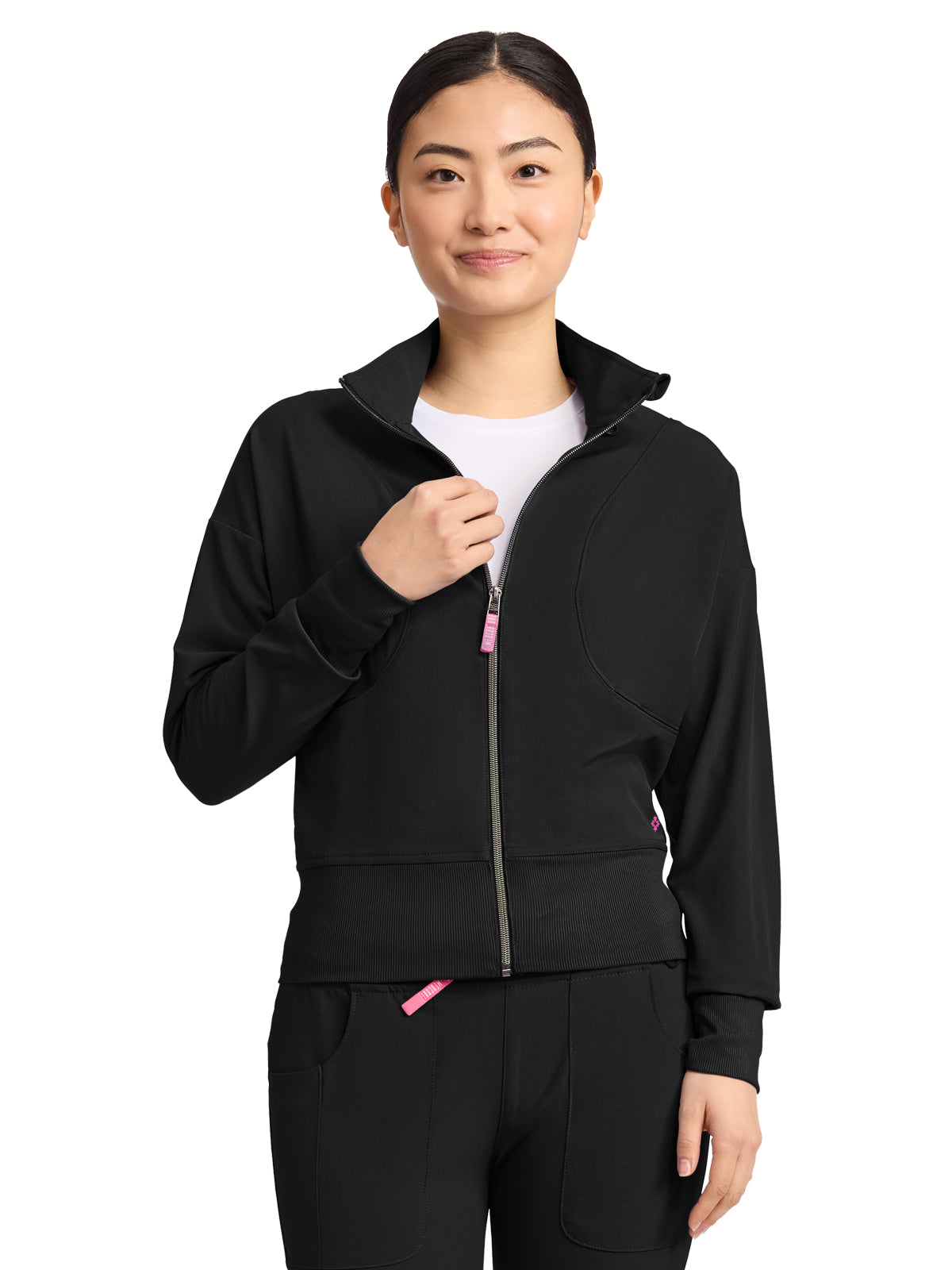 Women's 2-Pocket Warm Up Jacket - 303 - Black