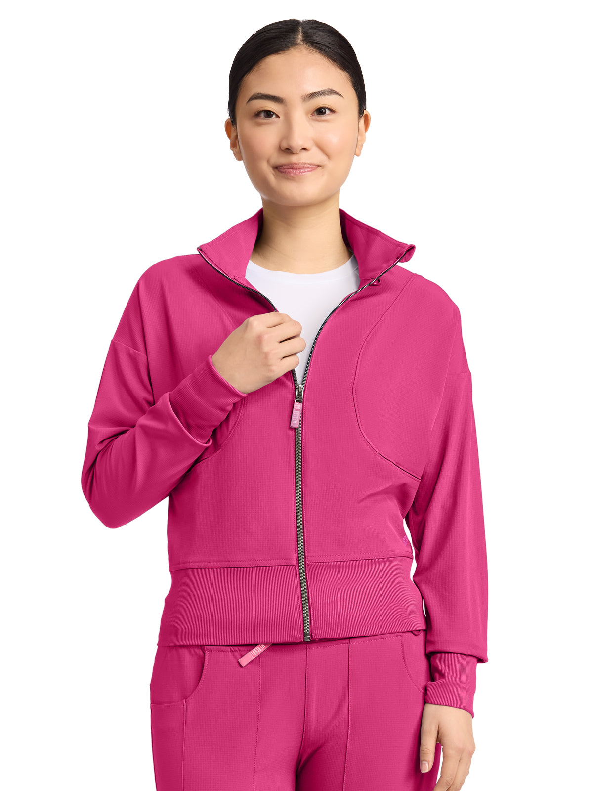 Women's 2-Pocket Warm Up Jacket - 303 - Pink Power