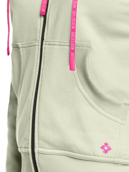 Women's 2-Pocket Zip Front Hoodie Sweatshirt - 316 - Sweet Cream