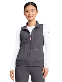 Women's 4-Pocket Zip Front Vest - 500 - Pewter