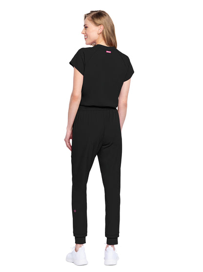 Women's 5-Pocket Zip Front Jump Suit - 502 - Black