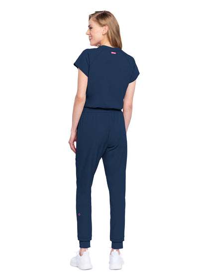 Women's 5-Pocket Zip Front Jump Suit - 502 - Navy