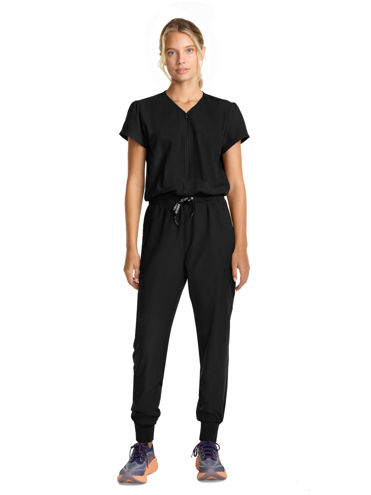 Women's 4-Pocket Zip Front Jumpsuit - 510 - Black
