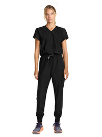 Women's 4-Pocket Zip Front Jumpsuit - 510 - Black
