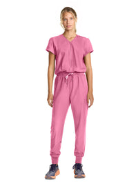 Women's 4-Pocket Zip Front Jumpsuit - 510 - Taffy Pink