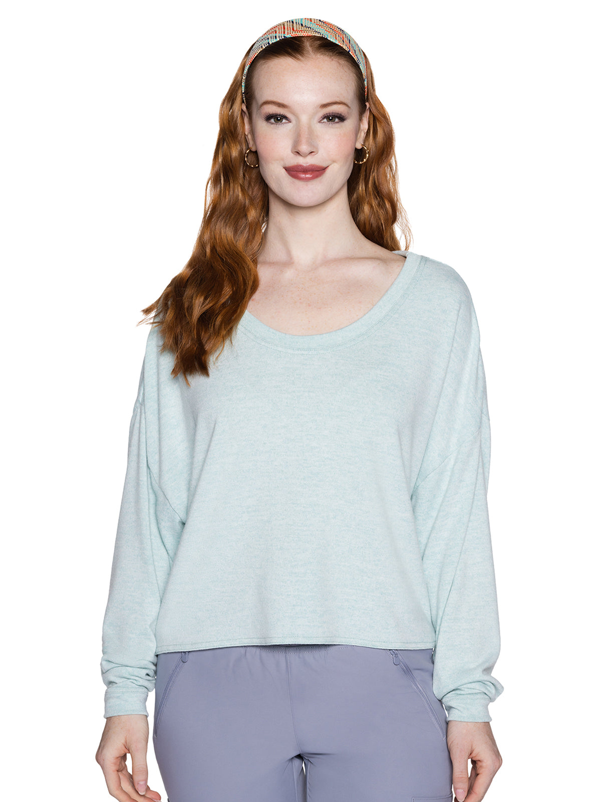 Women's Pocketless Reversible Pullover Top - 601 - Arctic Aqua