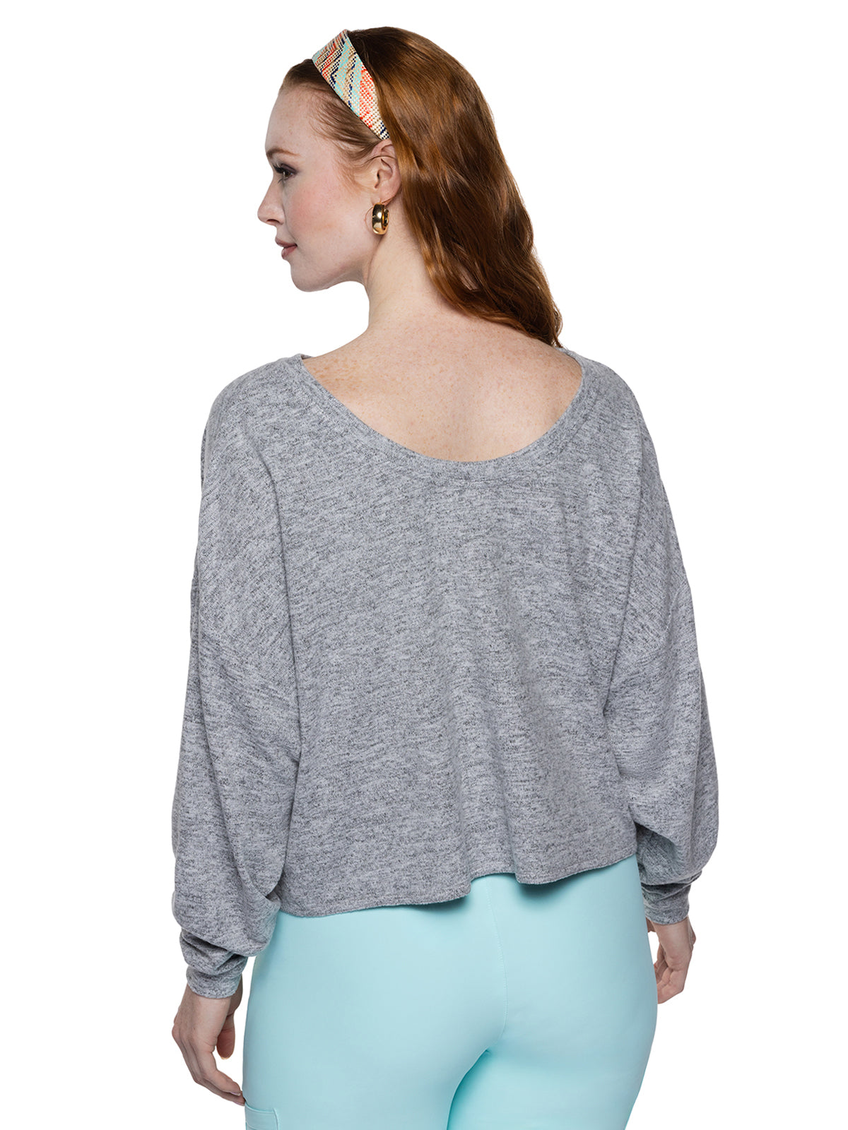 Women's Pocketless Reversible Pullover Top - 601 - Heather Fog Grey