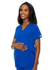 Women's 2-Pocket V-Neck Maternity Top - 628 - Royal
