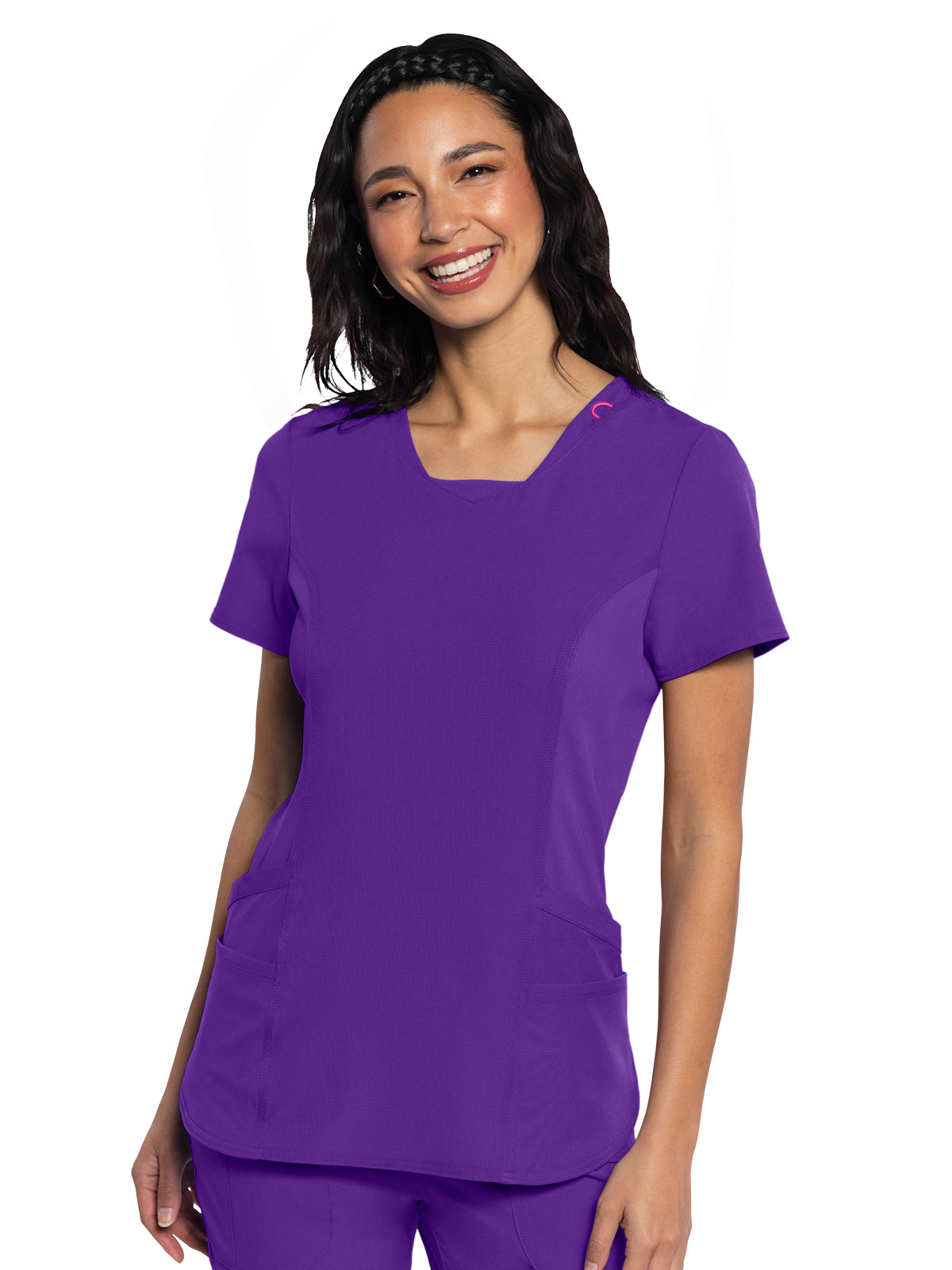 Women's 4-Pocket V-Neck Scrub Top - 701 - Purple Surge