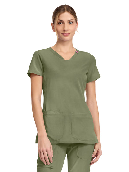 Women's 3-Pocket V-Neck Top - 702 - Olive