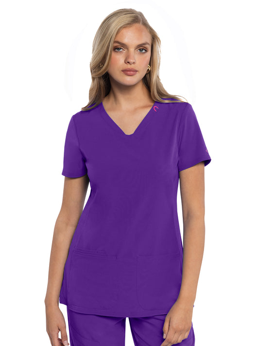 Women's 3-Pocket V-Neck Scrub Top - 702 - Purple Surge