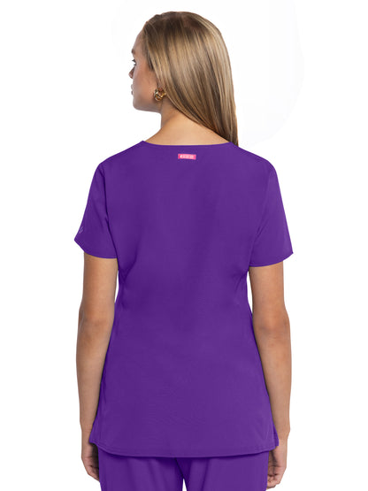 Women's 3-Pocket V-Neck Scrub Top - 702 - Purple Surge