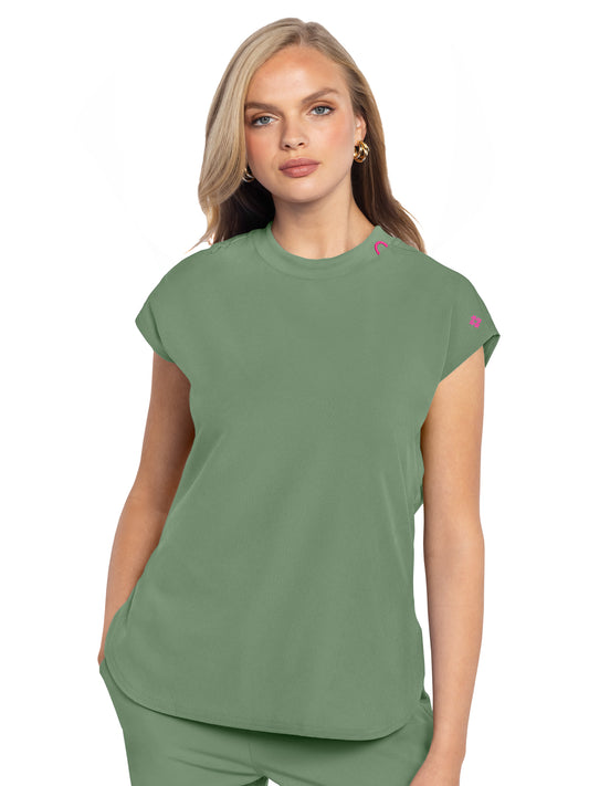 Women's 2-Pocket Tuckable Scrub Top - 703 - Beyond Green