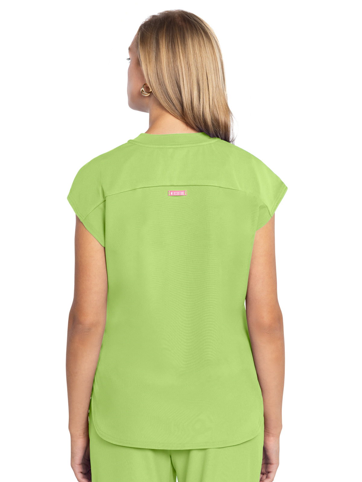 Women's 2-Pocket Tuckable Scrub Top - 703 - Cyber Lime