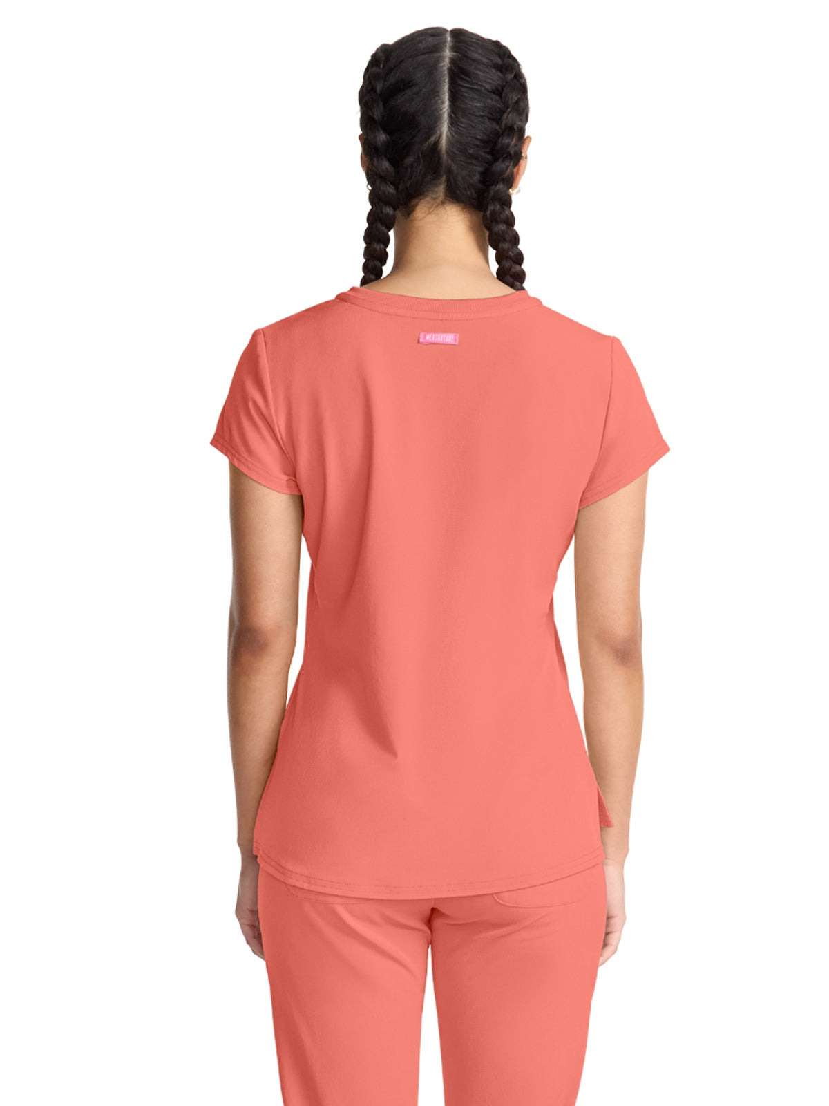 Women's 1-Pocket V-Neck Top - 705 - Coral Fusion