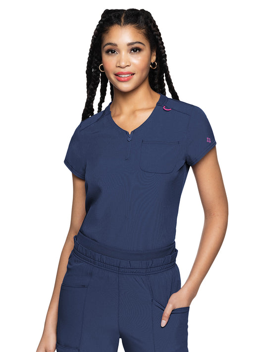 Women's 1-Pocket V-Neck Scrub Top - 705 - Navy