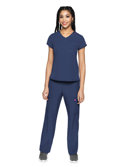 Women's 1-Pocket V-Neck Scrub Top - 705 - Navy