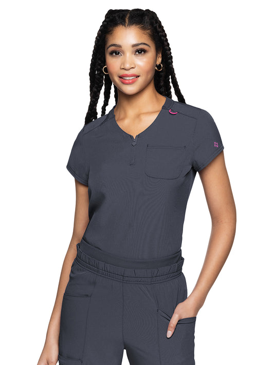 Women's 1-Pocket V-Neck Scrub Top - 705 - Pewter