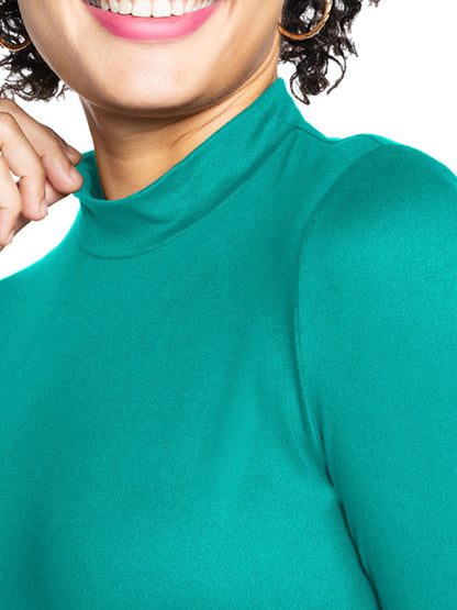 Women's Pocketless Lettuce Edge Underscrub Tee - 707 - Deep Emerald