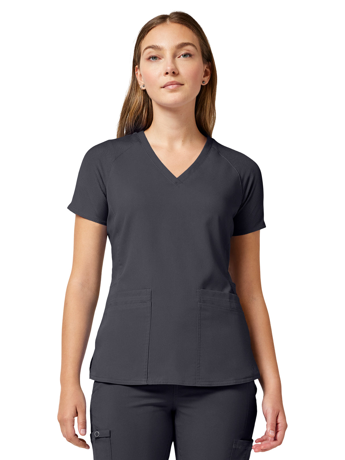 Women's 6-Pocket Raglan Sleeve Top - 7425 - Pewter