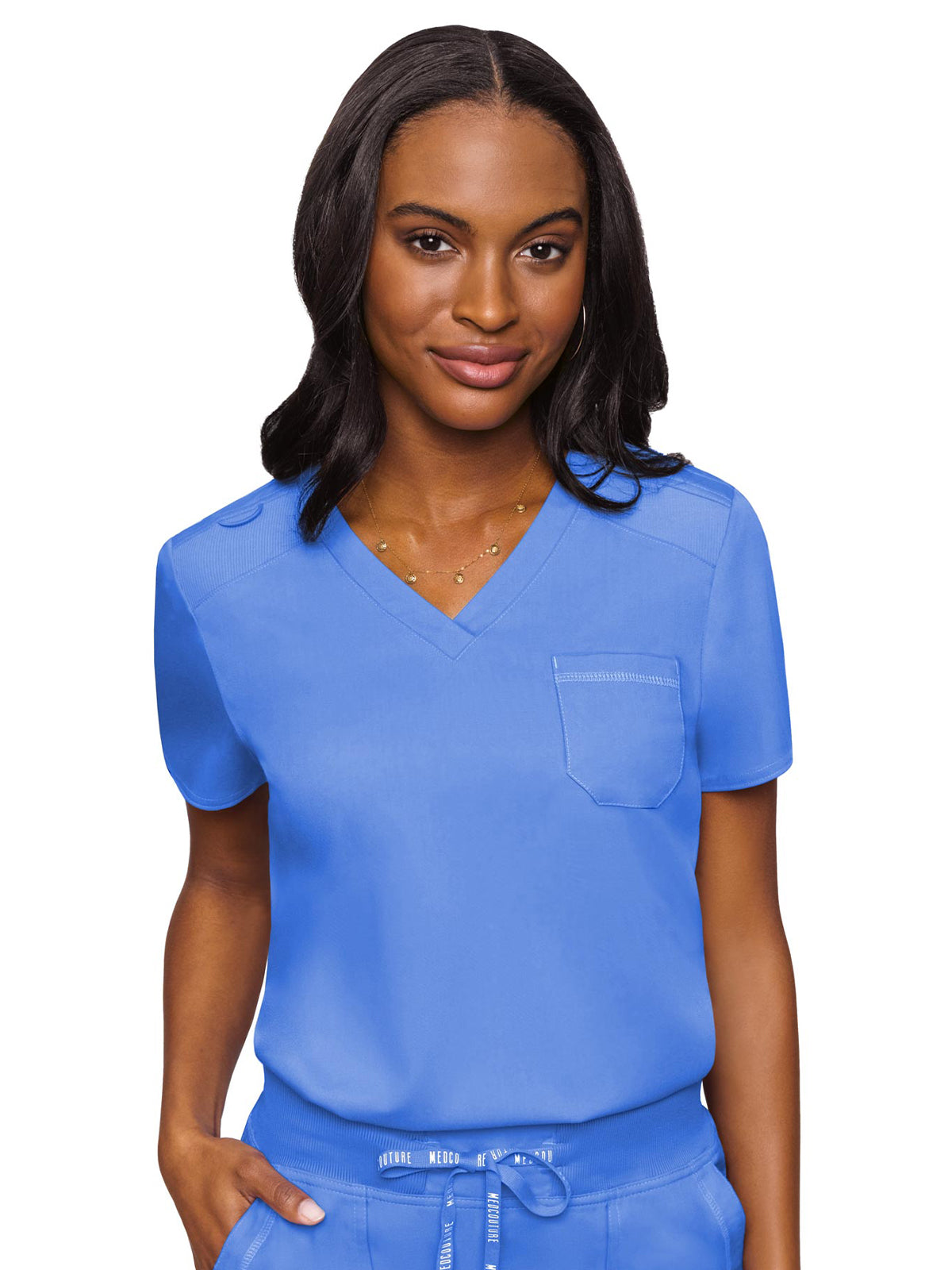 Women's 1-Pocket V-Neck Scrub Top - 7448 - Ceil