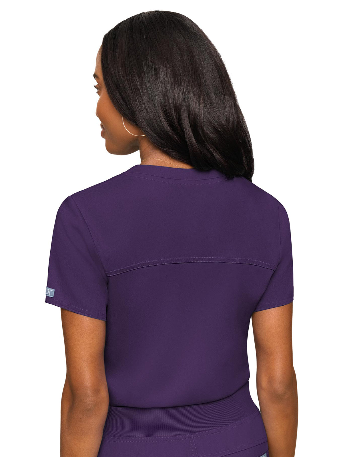 Women's 1-Pocket V-Neck Scrub Top - 7448 - Eggplant