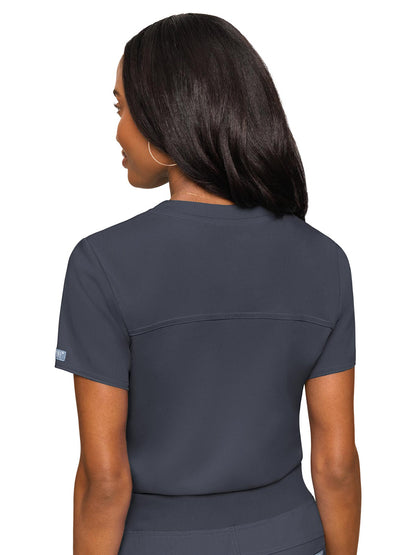 Women's 1-Pocket V-Neck Scrub Top - 7448 - Pewter