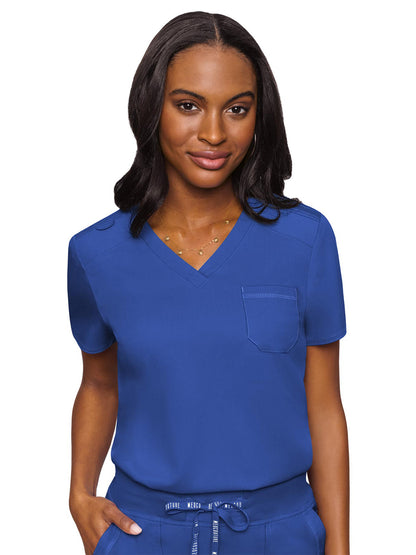 Women's 1-Pocket V-Neck Scrub Top - 7448 - Royal