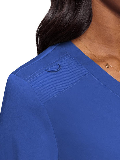 Women's 1-Pocket V-Neck Scrub Top - 7448 - Royal