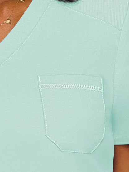 Women's 1-Pocket V-Neck Scrub Top - 7448 - Sea Mist