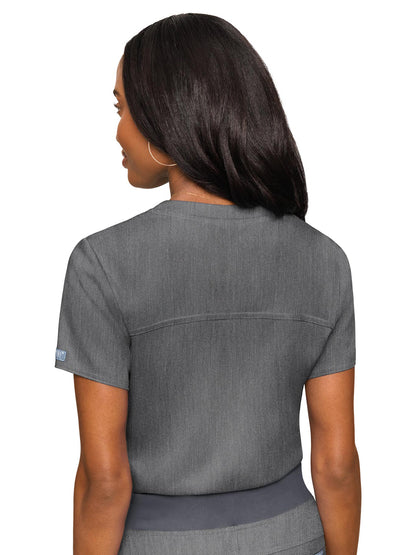 Women's 1-Pocket V-Neck Scrub Top - 7448 - Slate