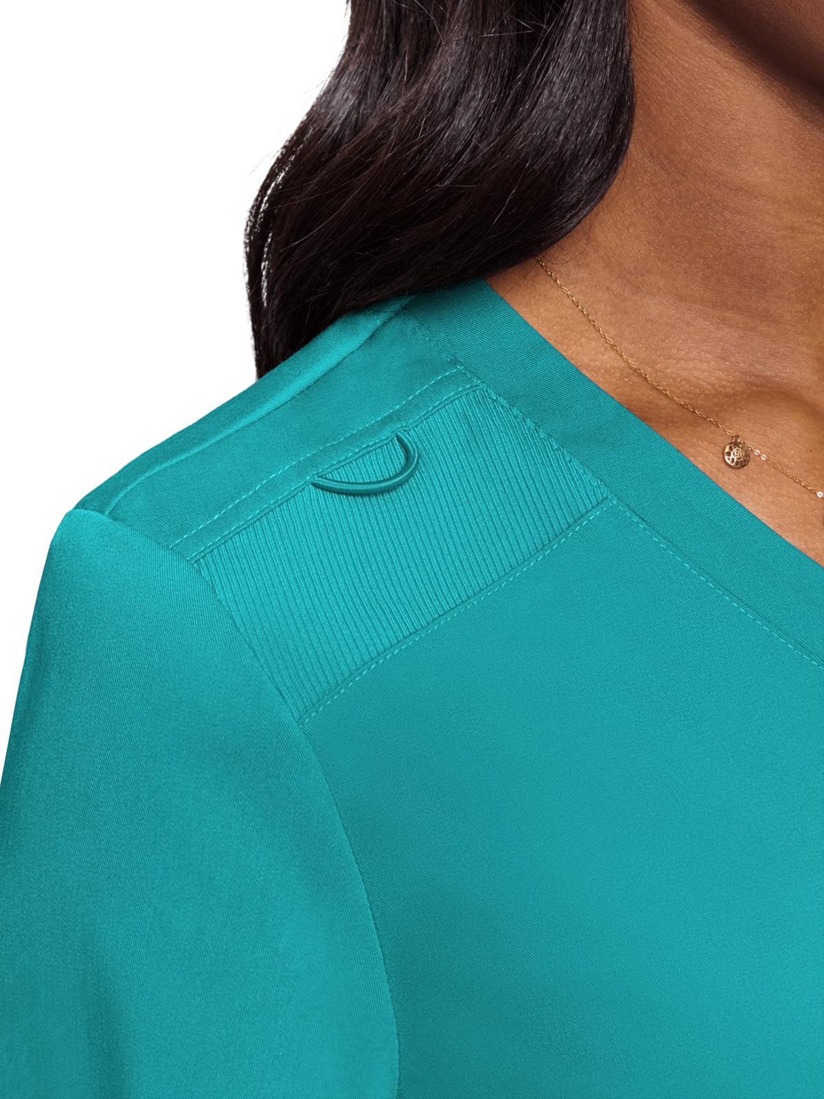 Women's 1-Pocket V-Neck Scrub Top - 7448 - Teal