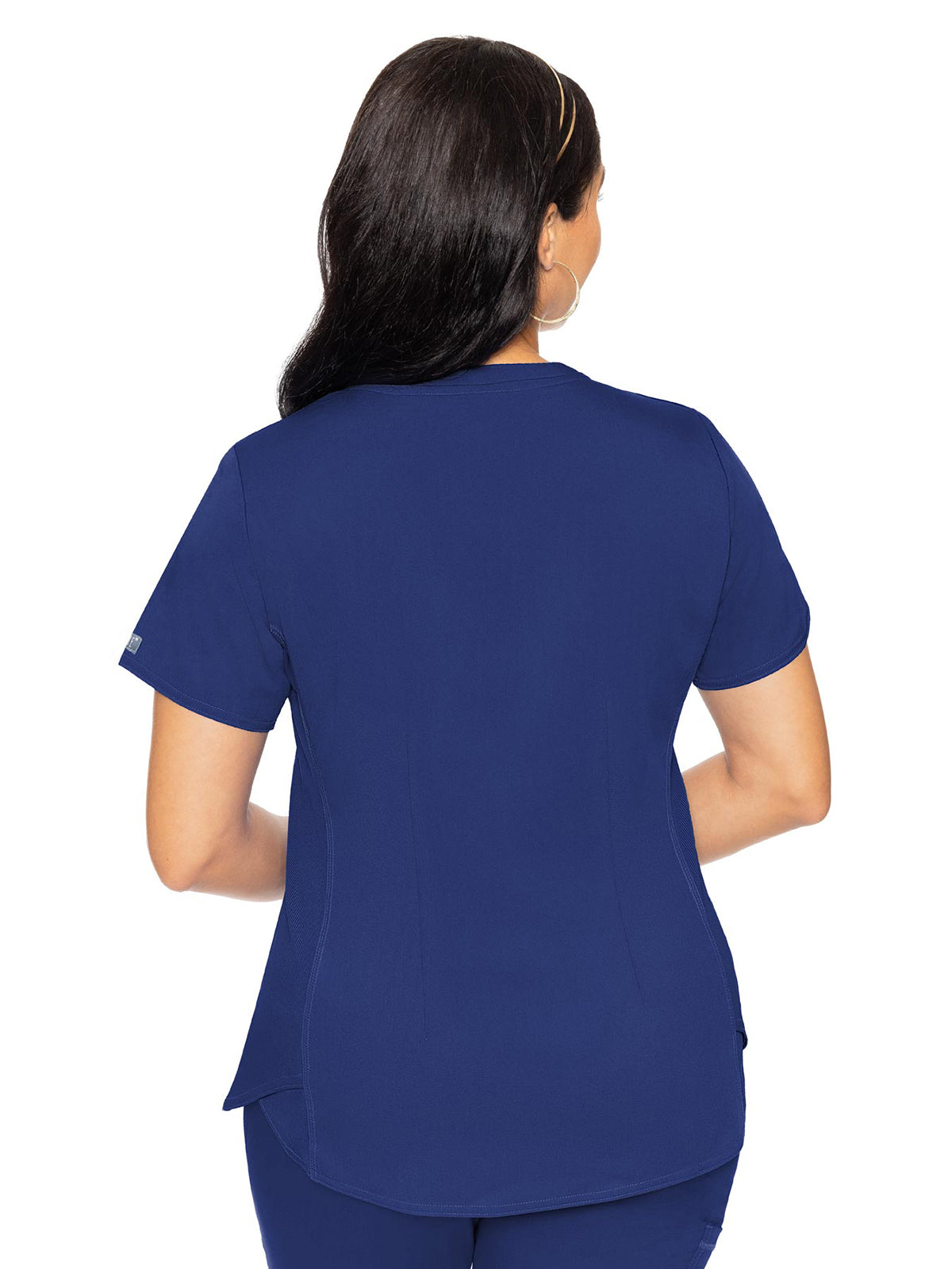 Women's 4-Pocket V-Neck Shirttail Top - 7459 - Galaxy