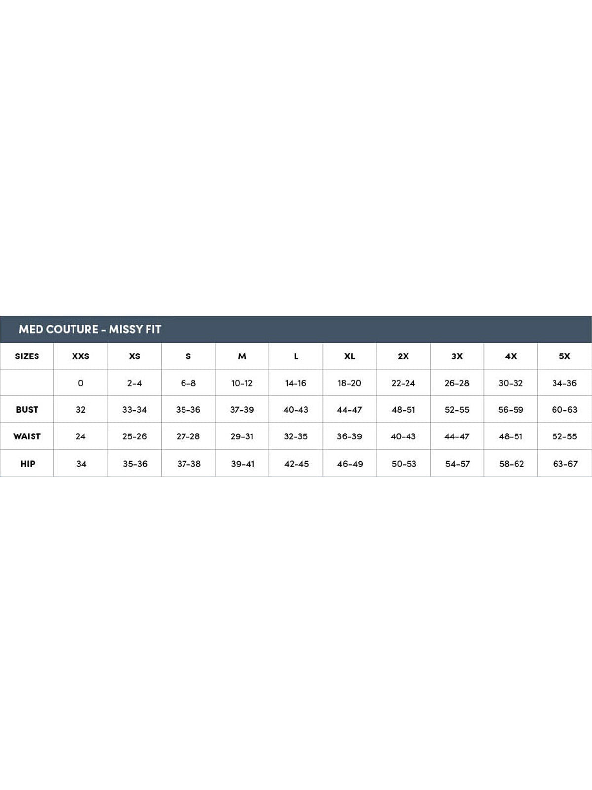 SIZECHART