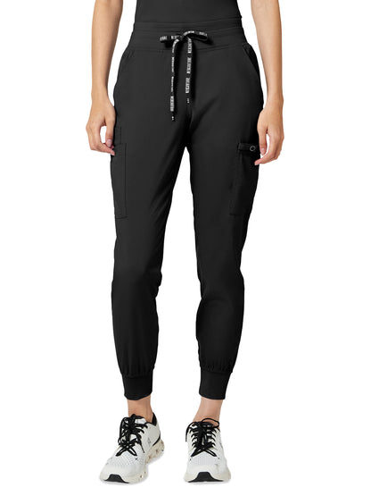 Women's 6-Pocket Double Cargo Jogger Pant - 7705 - Black