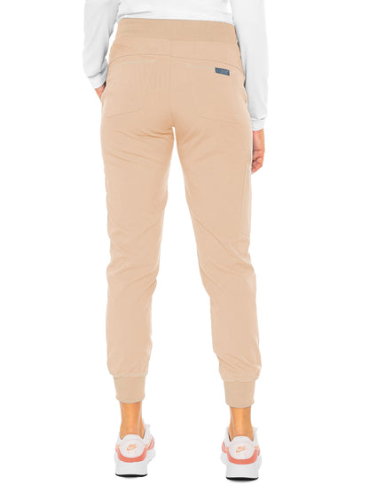 Women's 5-Pocket Rib-Knit Waistband Pant - 7710 - Apricot Sorbet