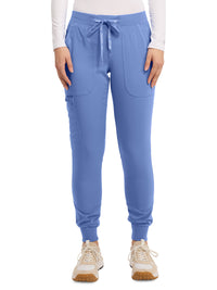 Women's 5-Pocket Rib-Knit Waistband Pant - 7710 - Ceil