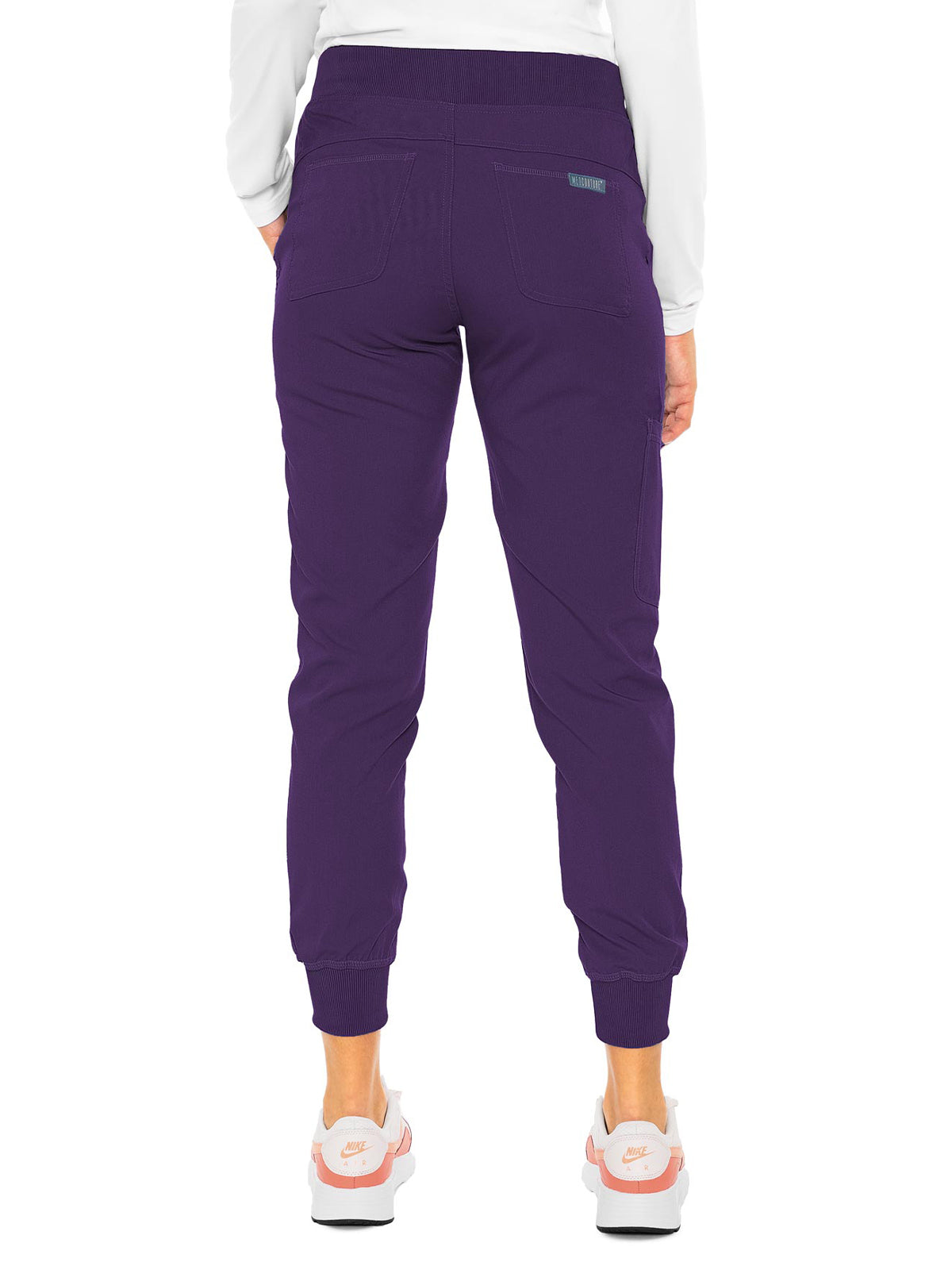 Women's 5-Pocket Rib-Knit Waistband Pant - 7710 - Eggplant