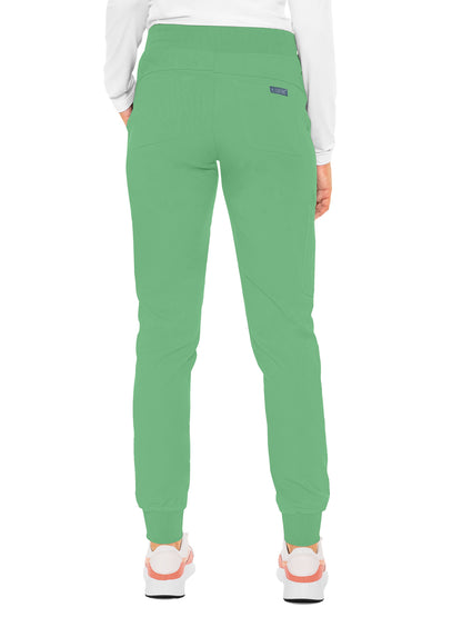 Women's 5-Pocket Rib-Knit Waistband Pant - 7710 - Kiwi Lime