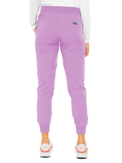 Women's 5-Pocket Rib-Knit Waistband Pant - 7710 - Lilac