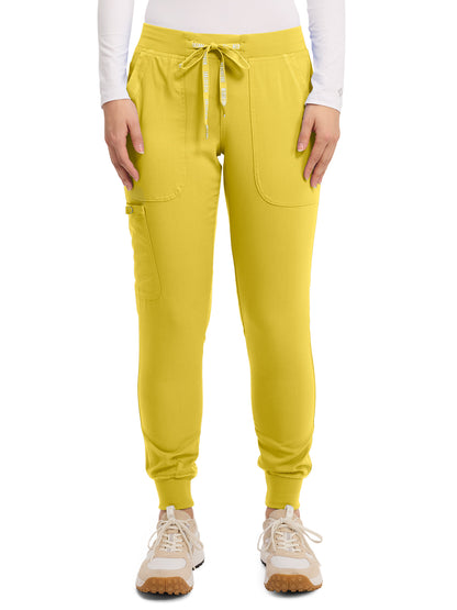 Women's 5-Pocket Rib-Knit Waistband Pant - 7710 - Midsummer Gold