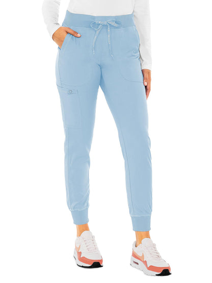 Women's 5-Pocket Rib-Knit Waistband Pant - 7710 - Periwinkle