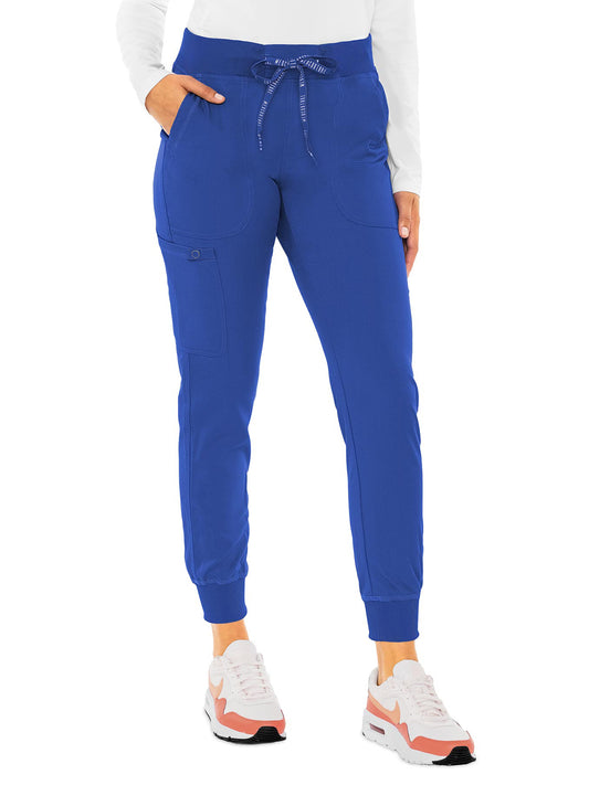 Women's 5-Pocket Rib-Knit Waistband Pant - 7710 - Royal