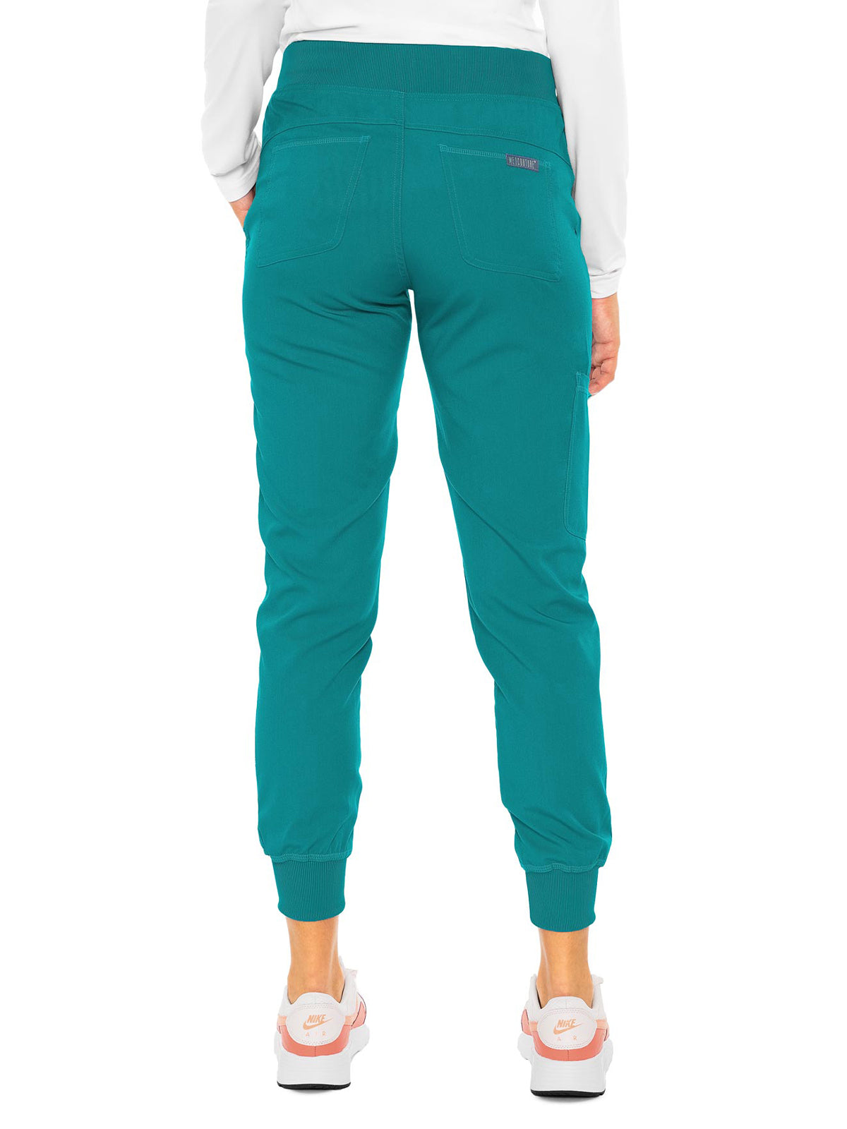 Women's 5-Pocket Rib-Knit Waistband Pant - 7710 - Teal