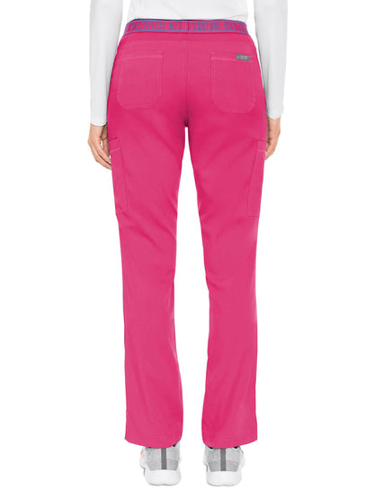 Women's 2 Cargo Pocket Pant - 7739 - Pink Punch