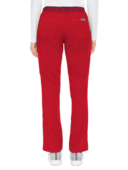 Women's 2 Cargo Pocket Pant - 7739 - Red